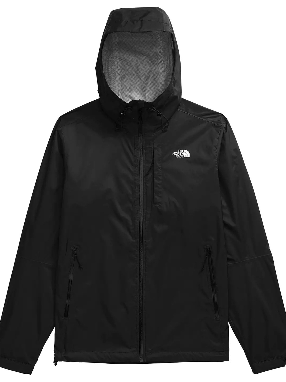 The North Face Black Hooded Rain Jacket with Logo